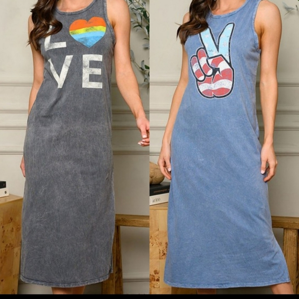 NEW Mineral Wash Gray Tank Sleeveless Shirt Dress - Picture 16 of 17